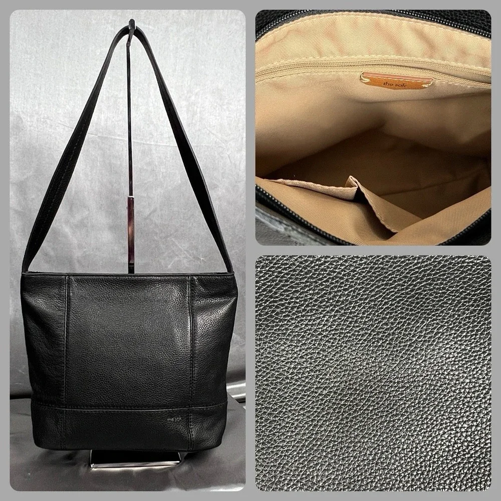 The Sak De Young Hobo Leather Black Single Shoulder Strap Medium Preppy Classic